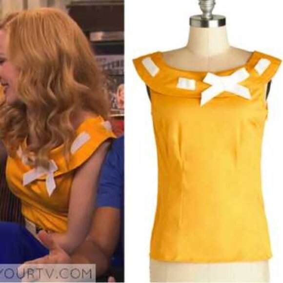 Bea and Dot by Mid cloth vintage inspired yellow top - Picture 2 of 3